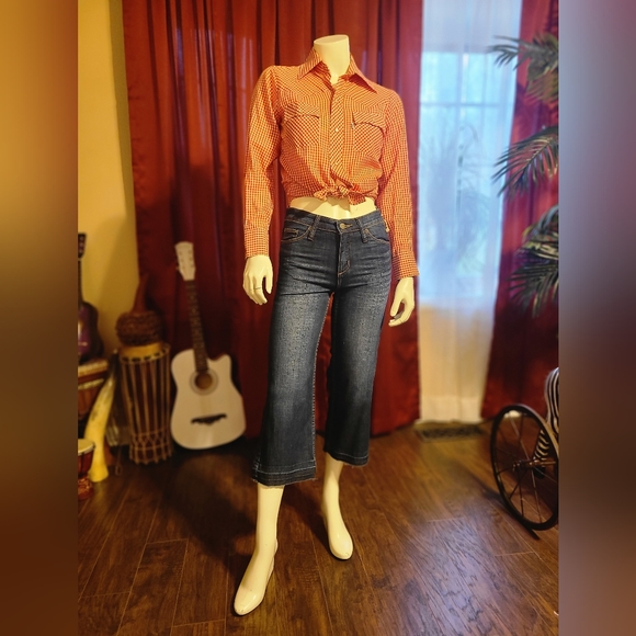 Universal Threads High Waist Wide Leg Crop Denim Size 00 - Picture 7 of 8